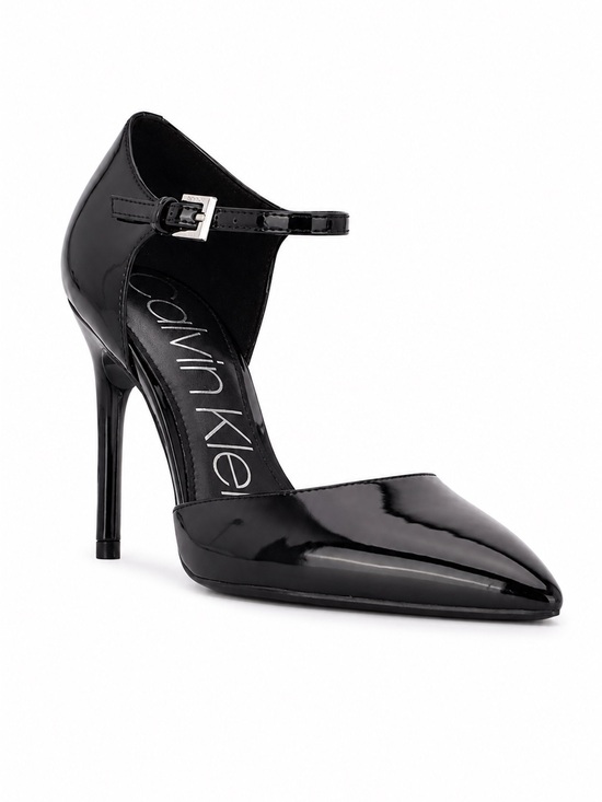 Calvin Klein Shoes - CALVIN KLEIN Roya Black Patent Two-Piece Pumps
